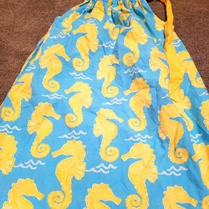 Boutique Girls size 7 Seahorse print Sundress